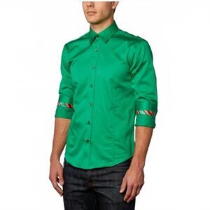 NEW EIGHT X colorful trim shirt in green